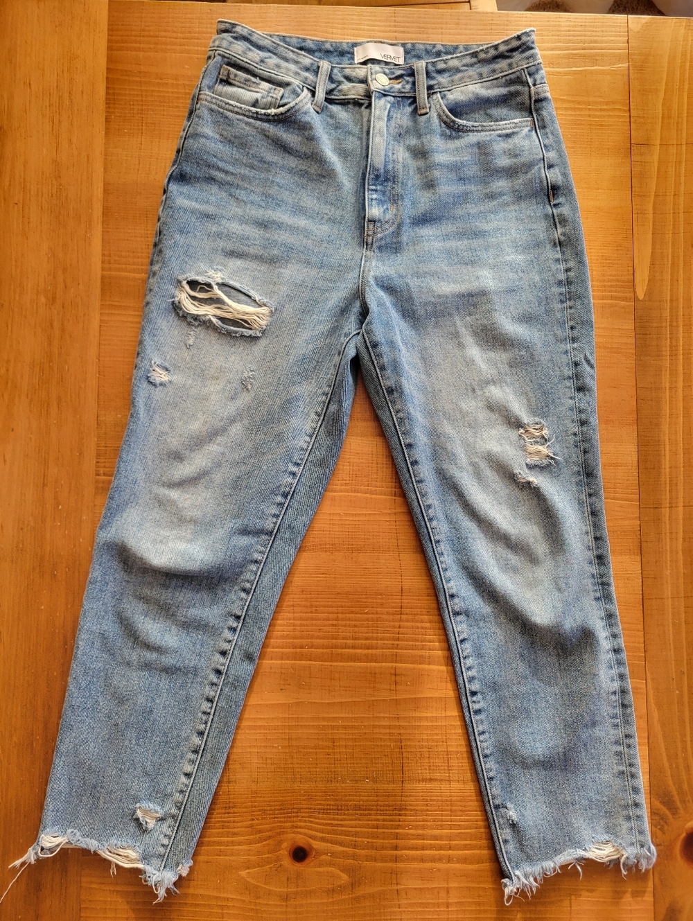 Vervet Relaxed Wide Leg Cropped Straight Jeans Size 6 Inseam 26 In High Rise
